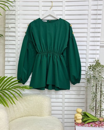 Beyge Gömlek Zümrüt