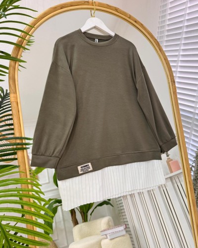 Ajna içlik görünümlü Tunik çağla