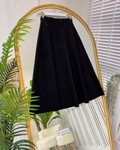 Mitra Süet Etek siyah