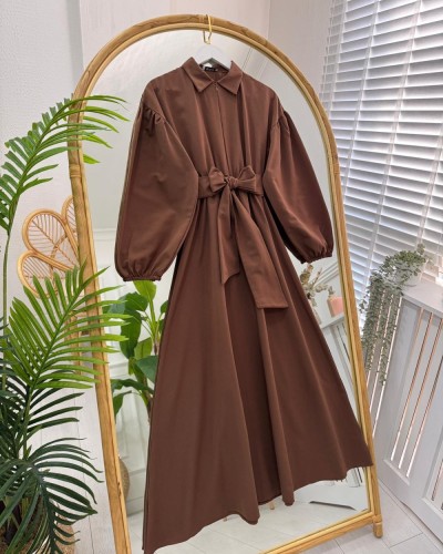 Şimal Elbise kahverengi
