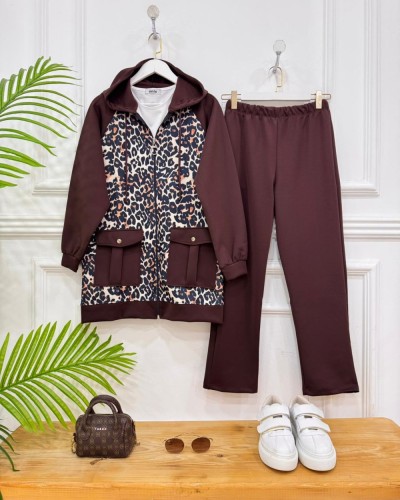 Viva ikili Takım kahverengi