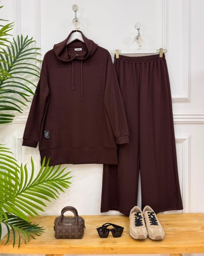 Style ikili takım Takım kahverengi