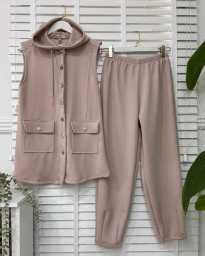 Erva ikili Takım bej