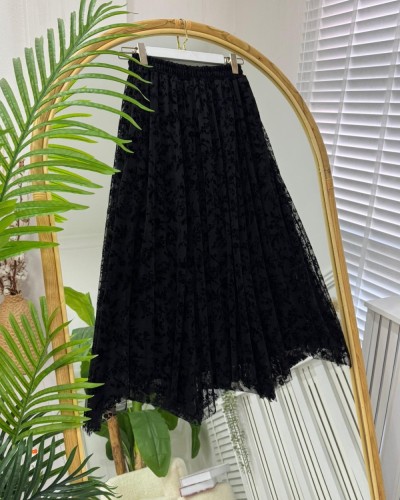 Fiona Tül Etek siyah