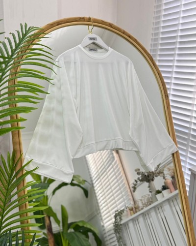 Mişa Yarasa Bluz beyaz