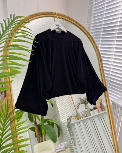 Mişa Yarasa Bluz siyah