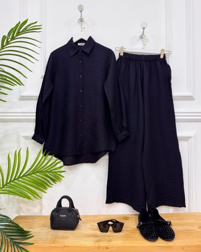 Rafia ikili takım siyah