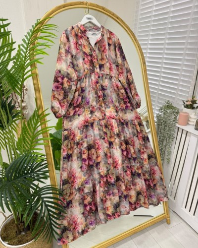 Pastel Elbise Nar Çiçeği